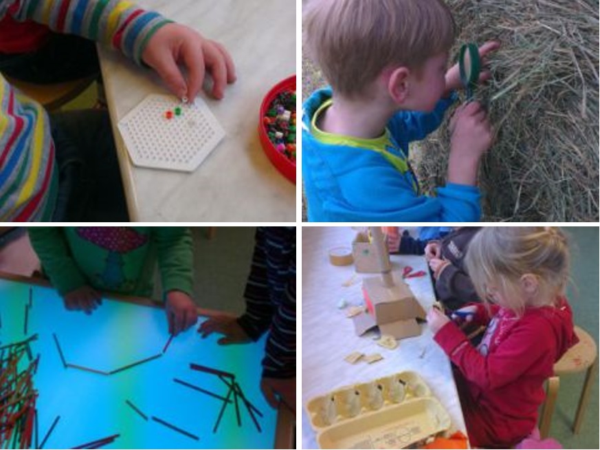 Kinder sind kreativ und forschen im Dobritzer Kinderland