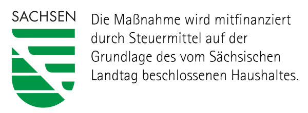 Maßnahme wird mitfinanziert aus Steuermitteln des Sächsischen Landtages
